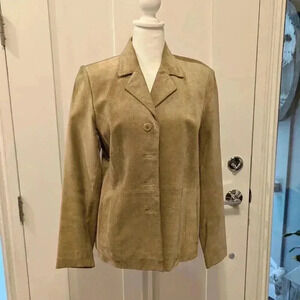 John Paul Richard Uniform Petite Tan Suede Jacket, Size 8